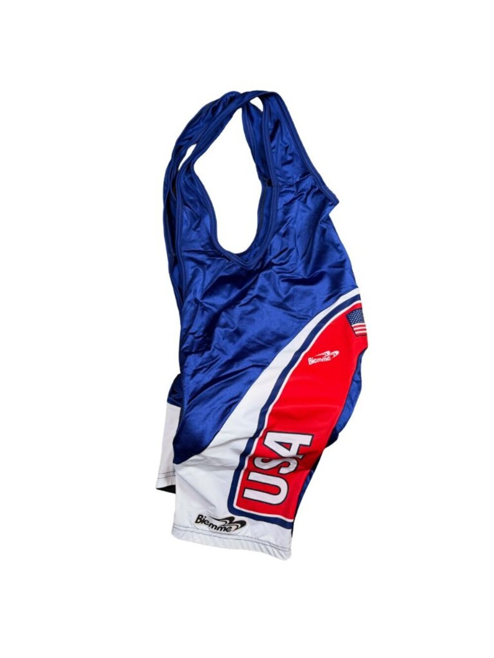 Biemme Team USA Cycling Bib Shorts Men’s Large Blue Red White Padded Italy